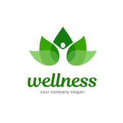 Vector logo design. Wellness and healthy