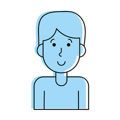 happy man cartoon icon image vector illustration design  blue color