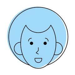 Obraz na płótnie Canvas happy man with afro cartoon icon image vector illustration design blue color