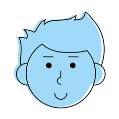 happy man cartoon icon image vector illustration design  blue color