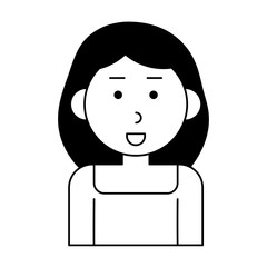 happy woman cartoon  icon image vector illustration design 