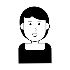 happy woman cartoon  icon image vector illustration design 