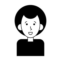 happy man with afro cartoon icon image vector illustration design 