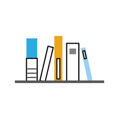 Old book of library vector illustration design