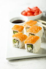 Philadelphia rolls with salmon