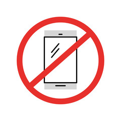 Forbidden to use cell phones vector illustration design