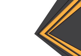 Abstract yellow gray on white blank space for text place design modern futuristic creative background vector illustration.