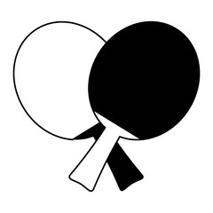 ping pong paddles icon image vector illustration design 