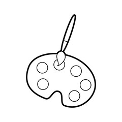 pallette paint isolated icon vector illustration design