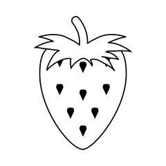 Obraz premium strawberry fruit icon image vector illustration design 