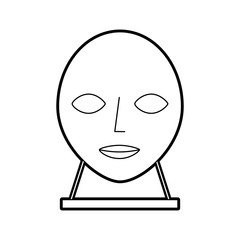 head sculpture museum icon vector illustration design
