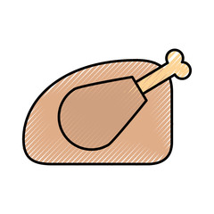 delicious chicken isolated icon vector illustration design