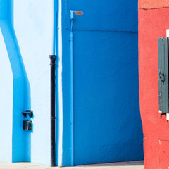 The famous colorful island of Burano in the lagoon of Venice