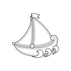 little sailboat. Children's toy. 