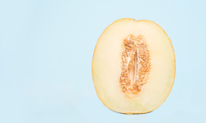Horizontal shot of half melon