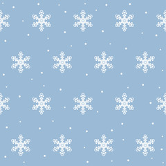 Naklejka na ściany i meble Snowflake seamless pattern background for design winter wallpaper