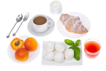 Obraz na płótnie Canvas Set of healthy breakfast dishes