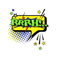 Comic Speech Chat Bubble Pop Art Style Bam Expression Text Icon Vector Illustration