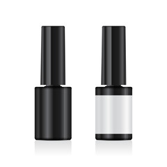 Obraz premium Realistic Nail Polish Set Mock Up. 3d Vector Template