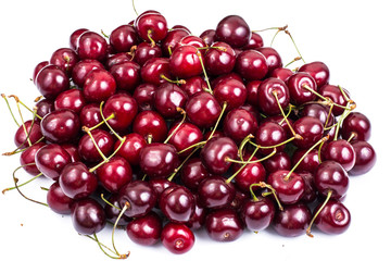 Berries of ripe red cherries