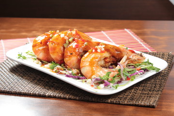 Fototapeta na wymiar fried shrimp