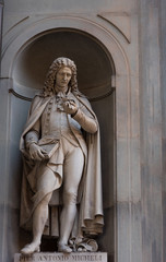 Pier Antonio Micheli. Statue in the Uffizi Gallery, Florence, Tuscany, Italy
