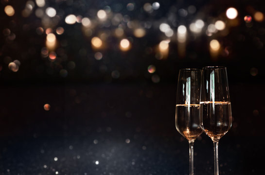 Festive background with champagne