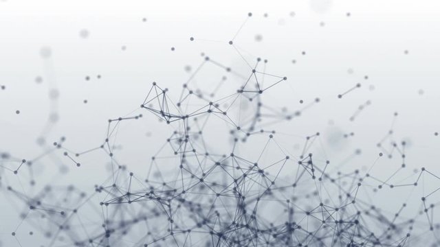 Connection structure. Dots and lines. 3d animation abstract background
