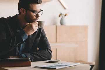 businessman drinking coffee