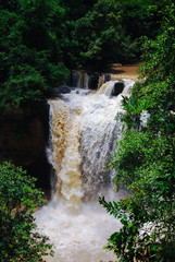 Rapid water fall in first rainy season