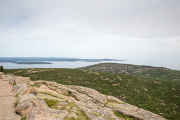 Fototapeta na wymiar View from Cadillac Mountain in Acadia National Park