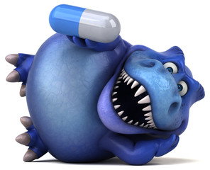 Fun dinosaur - 3D Illustration © Julien Tromeur