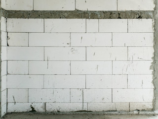 industrial white brick wall with grout