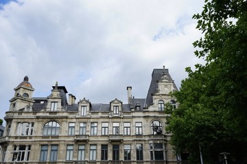 Fototapeta na wymiar Offices in an old building in Antwerp.