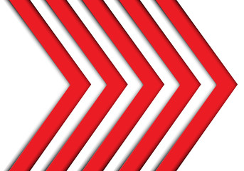 Fototapeta premium Abstract red arrow pattern on white design modern futuristic creative background vector illustration.
