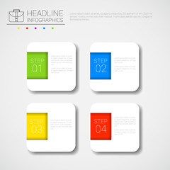 Headline Infographic Design Business Data Graphic Collection Presentation Copy Space Vector Illustration