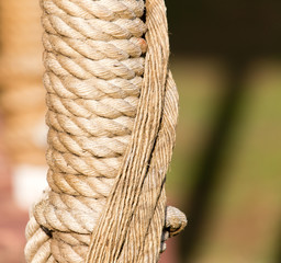 Rope twisted on a pole