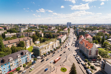Reconstruction of buildings, top view