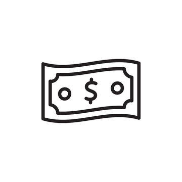 Simple Set of Money Related Vector Line Icons. Contains such Icons as Wallet, ATM, Bundle of Money, Hand with a Coin, Exchange, Money transfer and more.