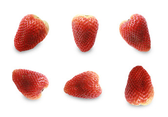 fresh strawberry isolated on white background and have clipping paths.