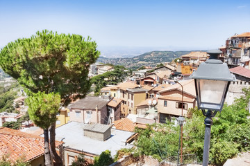 Panorama from village of Rocca di Papa to Rome - Italy