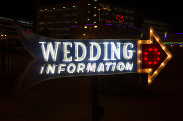 Wedding Information sign Las Vegas
