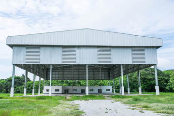 Public multipurpose hall background in the park