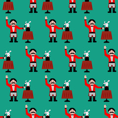 Magician with rabbit pattern