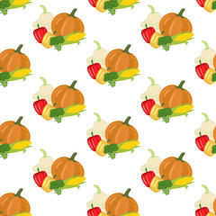 Vegetables seamless pattern