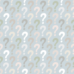 Question mark seamless pattern. Vector abstract background
