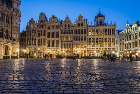 Grand Place by night, Brussels, Belgium