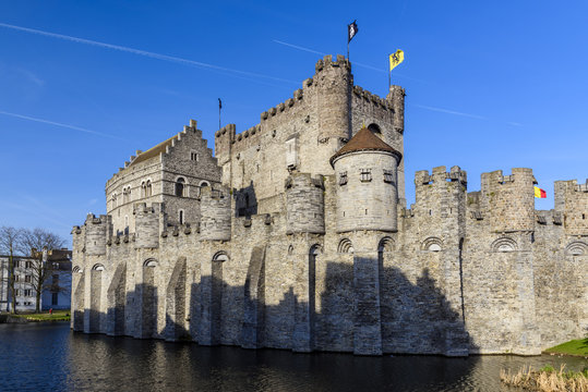 Gravensteen castle, Ghent, East Flanders, Belgium