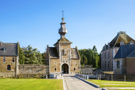 Belgium, Waloon Region (Wallonia), Liege Province. Chateau de Jehay Castle.