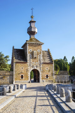 Belgium, Waloon Region (Wallonia), Liege Province. Chateau de Jehay Castle.
